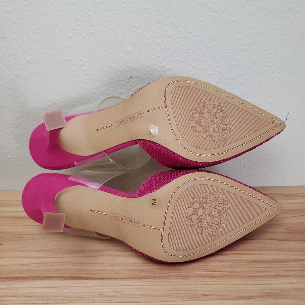 Vince Camuto Womens Kempern Pink Pointed Toe Slip On Mule Heels Size 6M - Picture 4 of 6